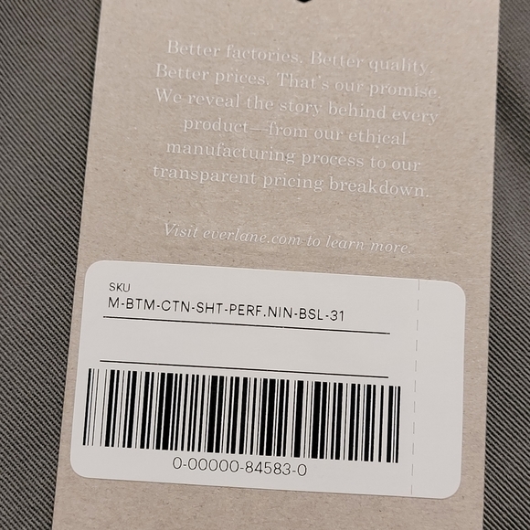 EVERLANE 9" Slim Fit Shorts - Pewter Green - Picture 12 of 14